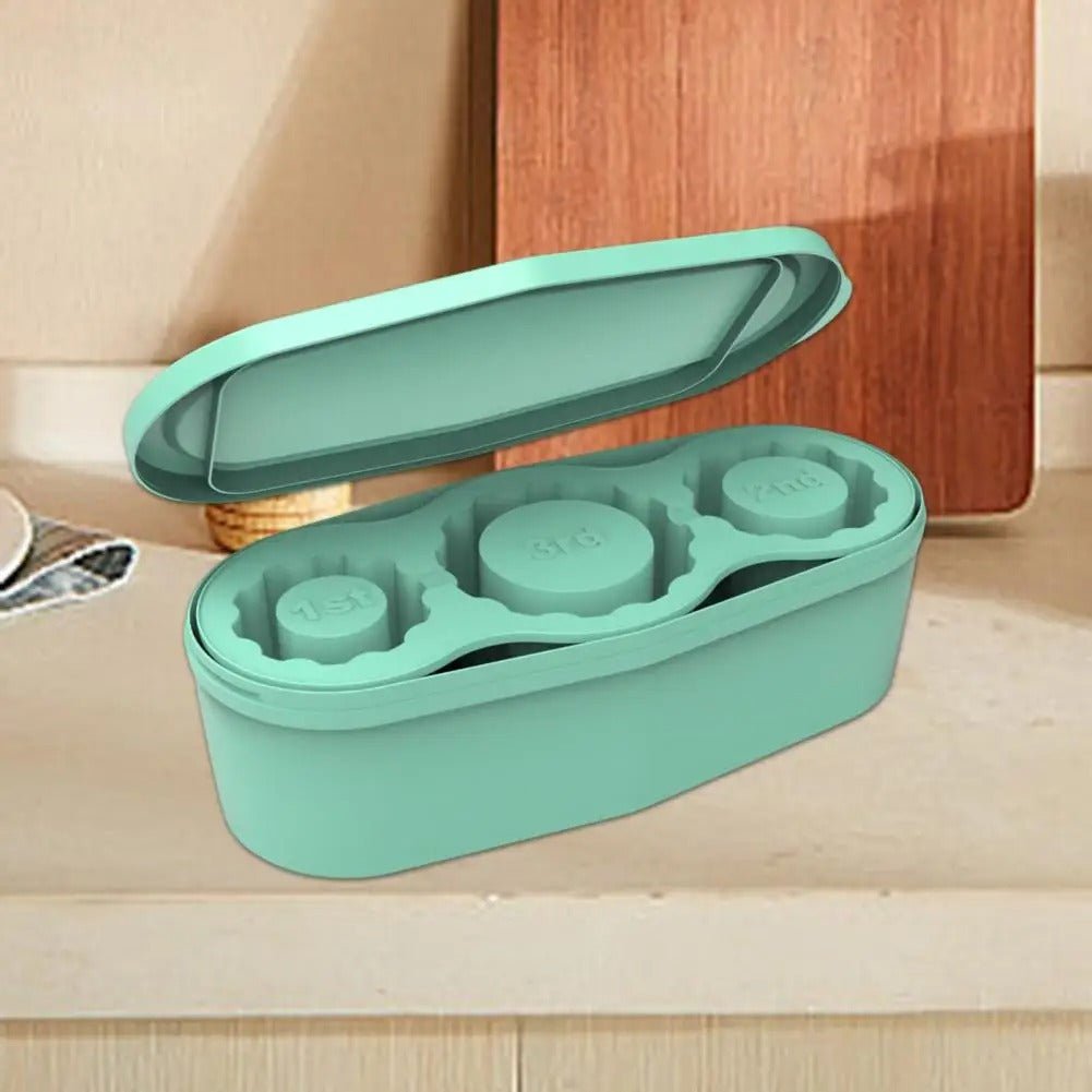 Easy-release Silicone Ice Tray Three Compartment Flexible Mold