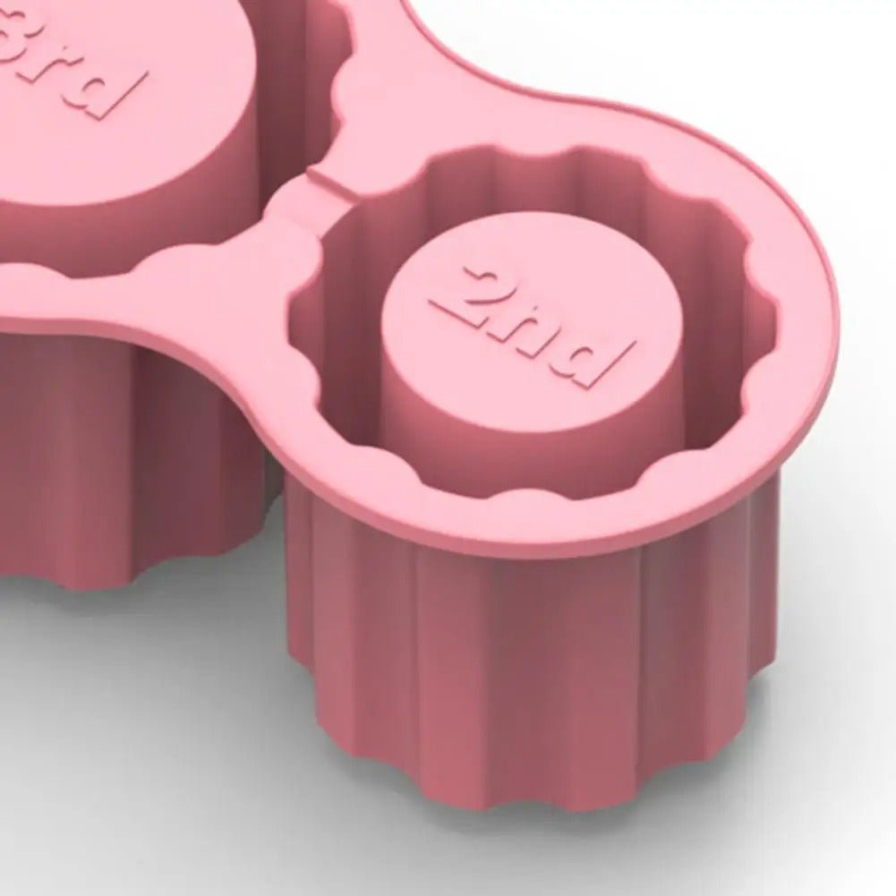 Easy-release Silicone Ice Tray Three Compartment Flexible Mold