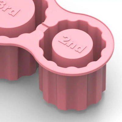 Easy-release Silicone Ice Tray Three Compartment Flexible Mold