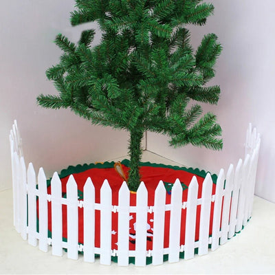 Christmas Tree Fence White Decorative Home Decor Easy Assembly