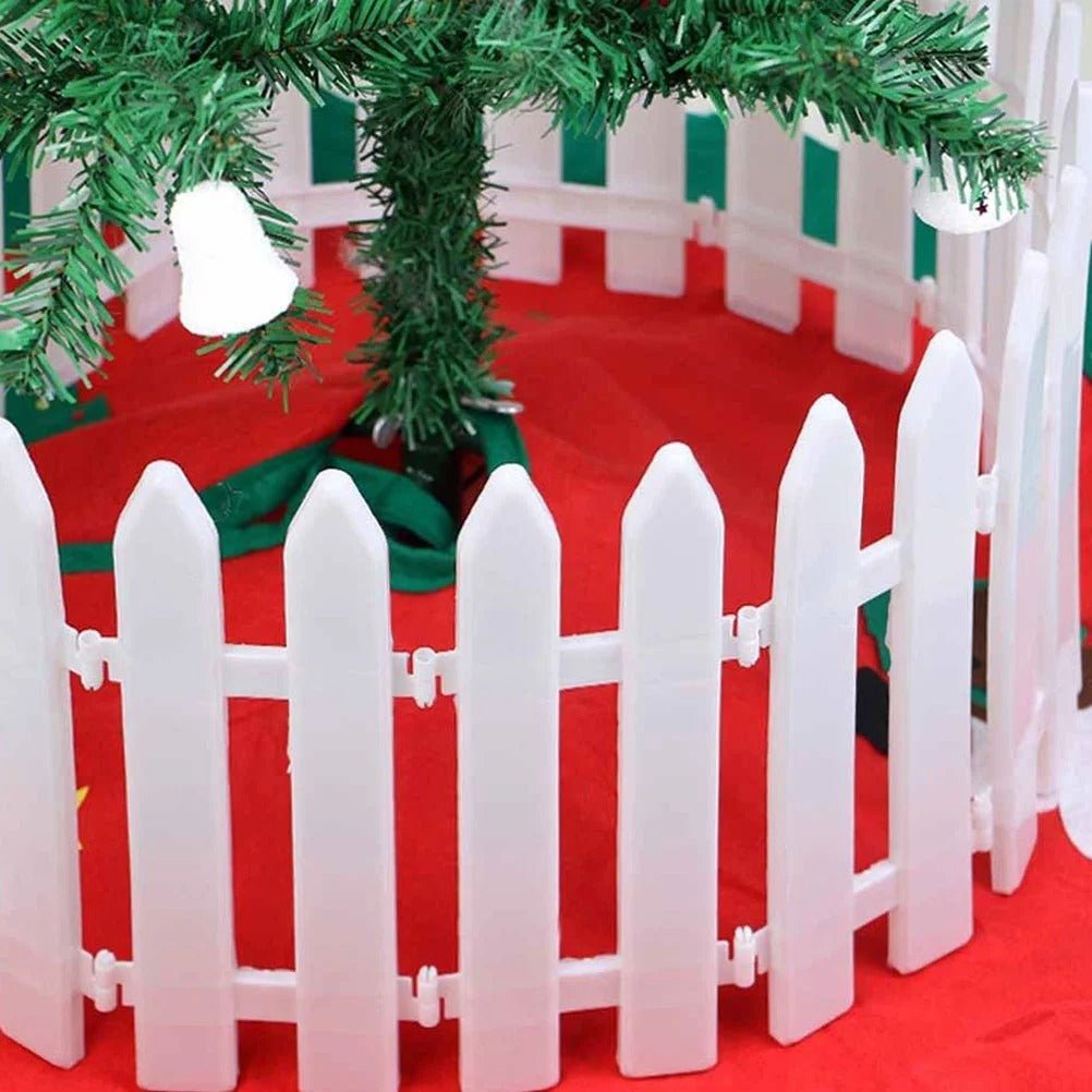 Christmas Tree Fence White Decorative Home Decor Easy Assembly