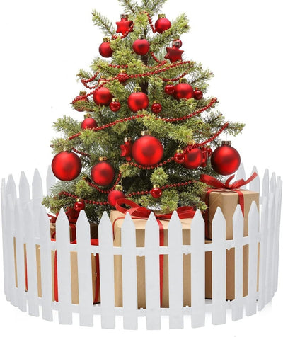 Christmas Tree Fence White Decorative Home Decor Easy Assembly