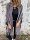 Women's Knitted Shawl Long Sleeve Casual Tassel Coat Wrap