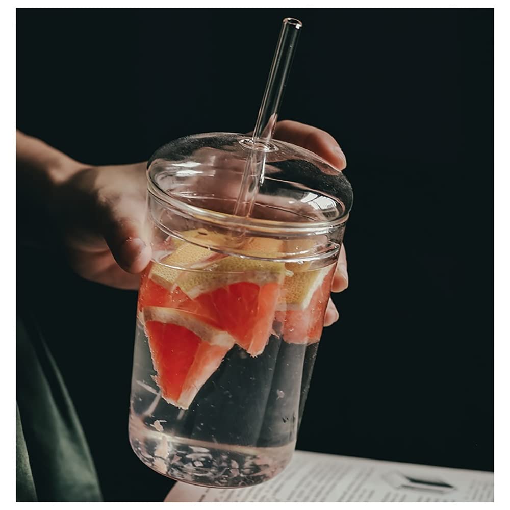 Borosilicate Glass Tumbler With Lid And Straw Eco Friendly Design