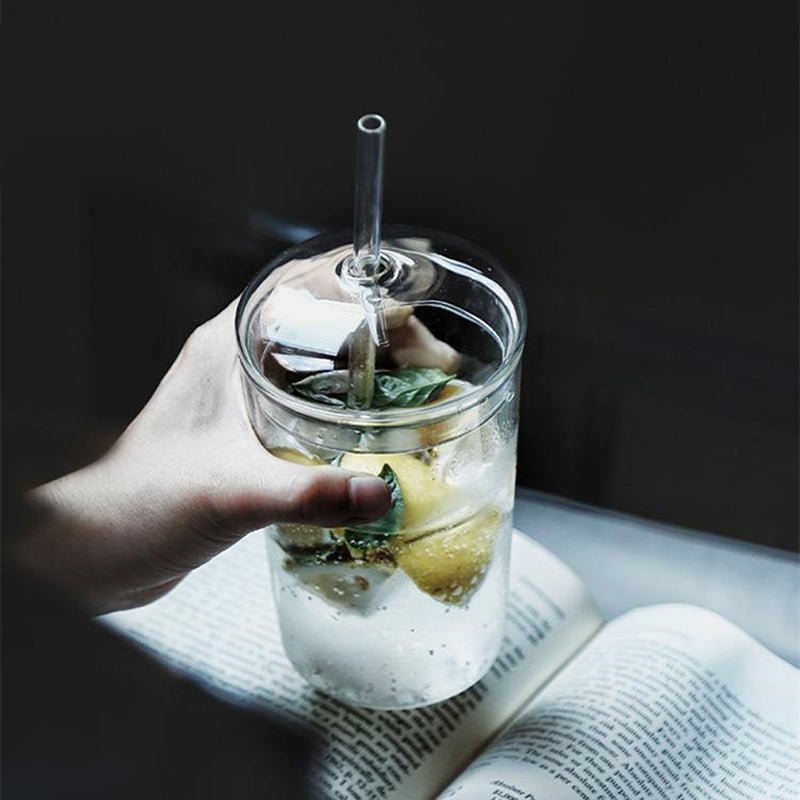 Borosilicate Glass Tumbler With Lid And Straw Eco Friendly Design