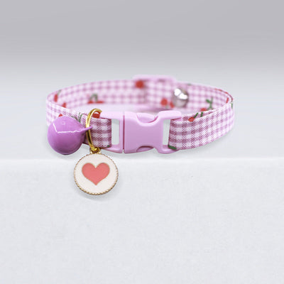 Polka Dot Cat Collar With Bell Adjustable Cute Design