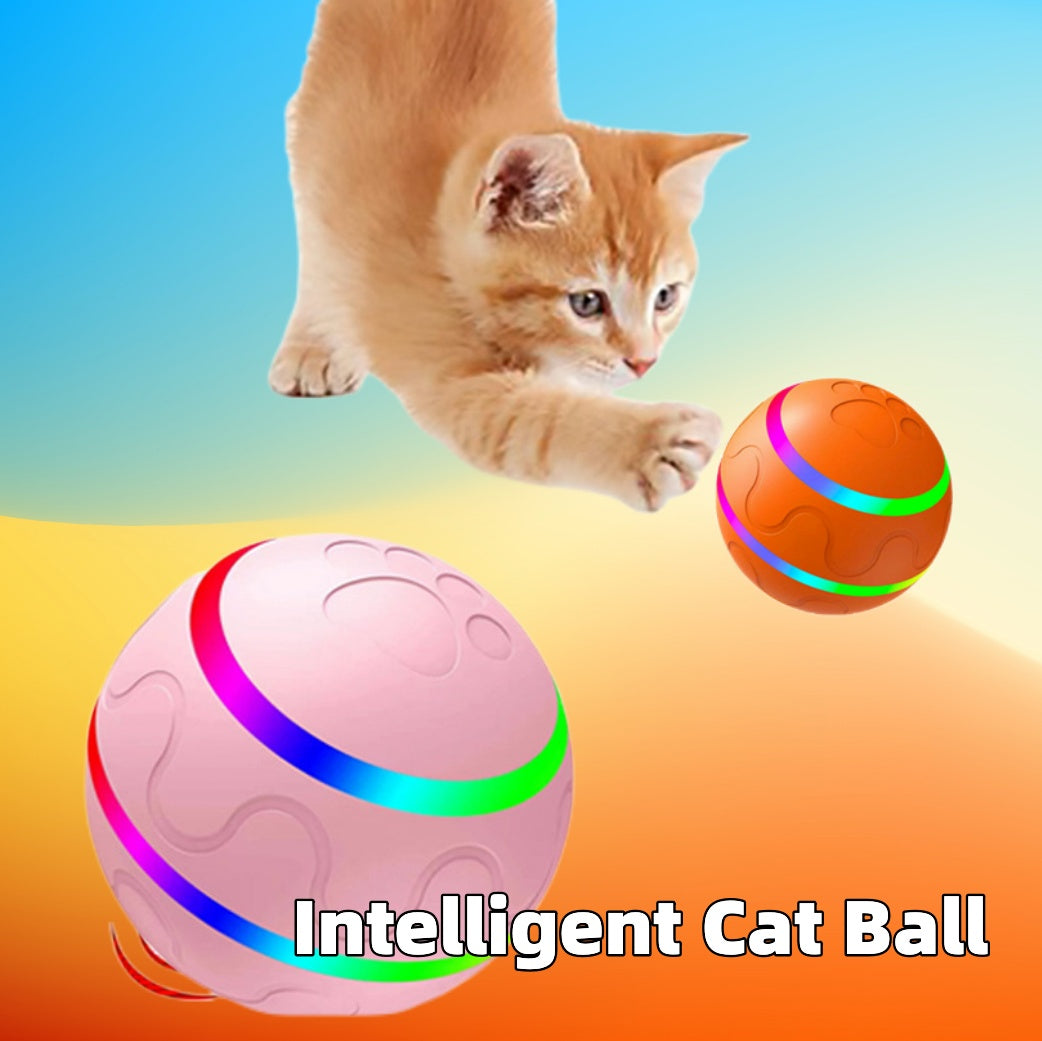 Automatic Cat Toy Ball USB Self Rotating Interactive Play Ball