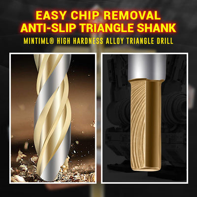 Mintiml Triangle Drill Bit Set High Hardness Alloy Durable