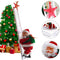 Electric Climbing Ladder Santa Claus Doll With Music And Bag