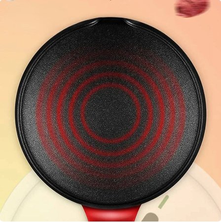 Electric Crepe Maker Nonstick Surface Easy Clean Kitchen Appliance