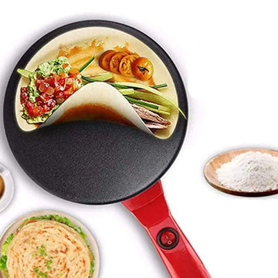 Electric Crepe Maker Nonstick Surface Easy Clean Kitchen Appliance
