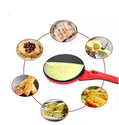 Electric Crepe Maker Nonstick Surface Easy Clean Kitchen Appliance