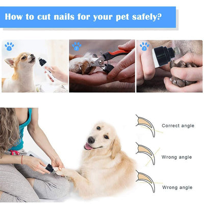Electric Pet Nail Grinder Quiet Trimmer For Cats And Dogs