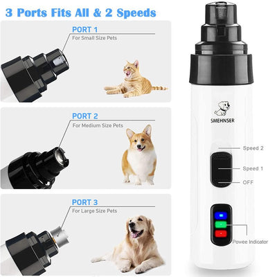 Electric Pet Nail Grinder Quiet Trimmer For Cats And Dogs