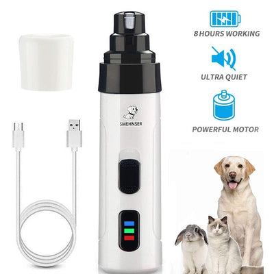 Electric Pet Nail Grinder Quiet Trimmer For Cats And Dogs