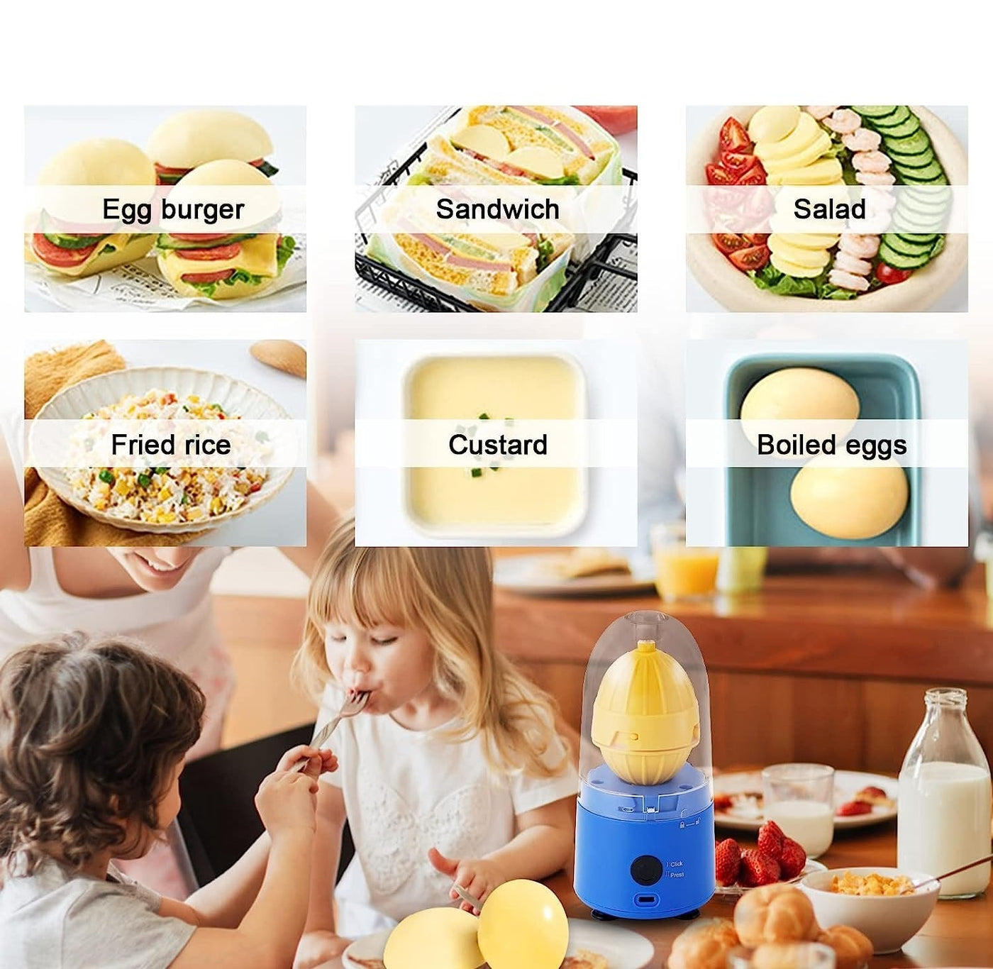 Electric Egg Maker For Yolk White Mixing And Scrambling Eggs