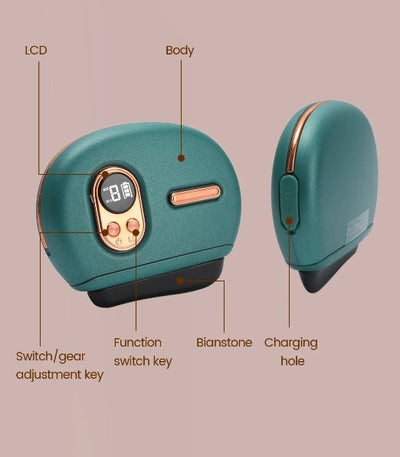 Electric Gua Sha Massager With Heating Vibration LCD Screen