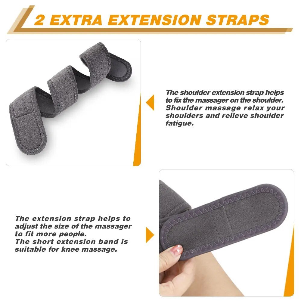 Electric Heating Knee Massager Cordless Rechargeable Wrap With Vibration