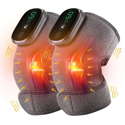 Electric Heating Knee Massager Cordless Rechargeable Wrap With Vibration