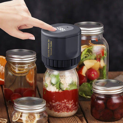 Electric Mason Jar Vacuum Sealer Cordless Kit For Wide And Regular Mouth Jars