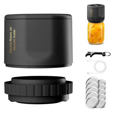 Electric Mason Jar Vacuum Sealer Cordless Kit For Wide And Regular Mouth Jars
