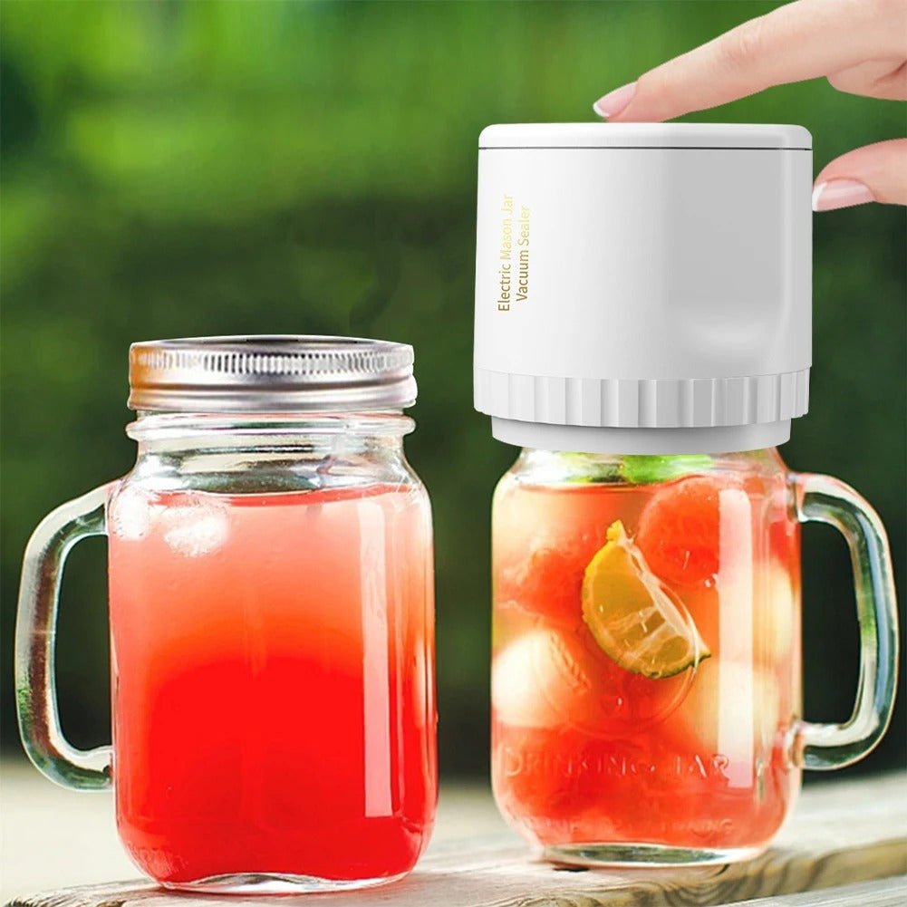 Electric Mason Jar Vacuum Sealer Cordless Kit For Wide And Regular Mouth Jars