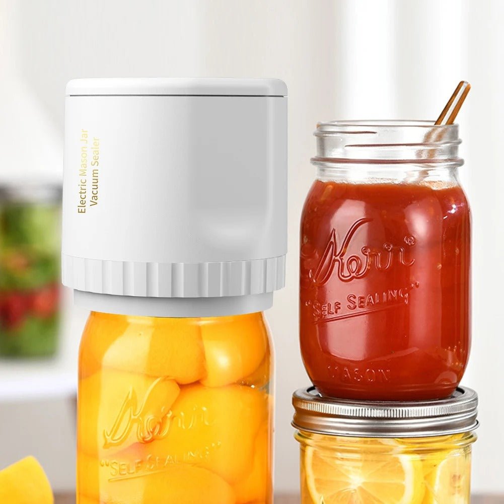 Electric Mason Jar Vacuum Sealer Cordless Kit For Wide And Regular Mouth Jars