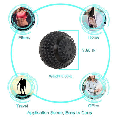 Electric Massage Ball Fitness Roller With 4-Speed Intensity Settings