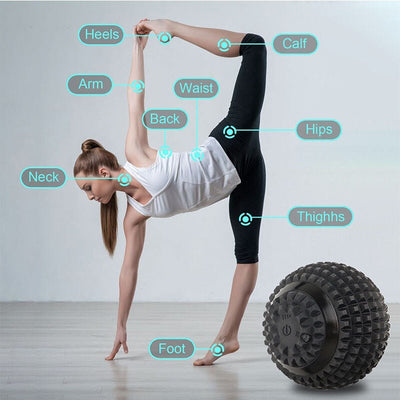 Electric Massage Ball Fitness Roller With 4-Speed Intensity Settings