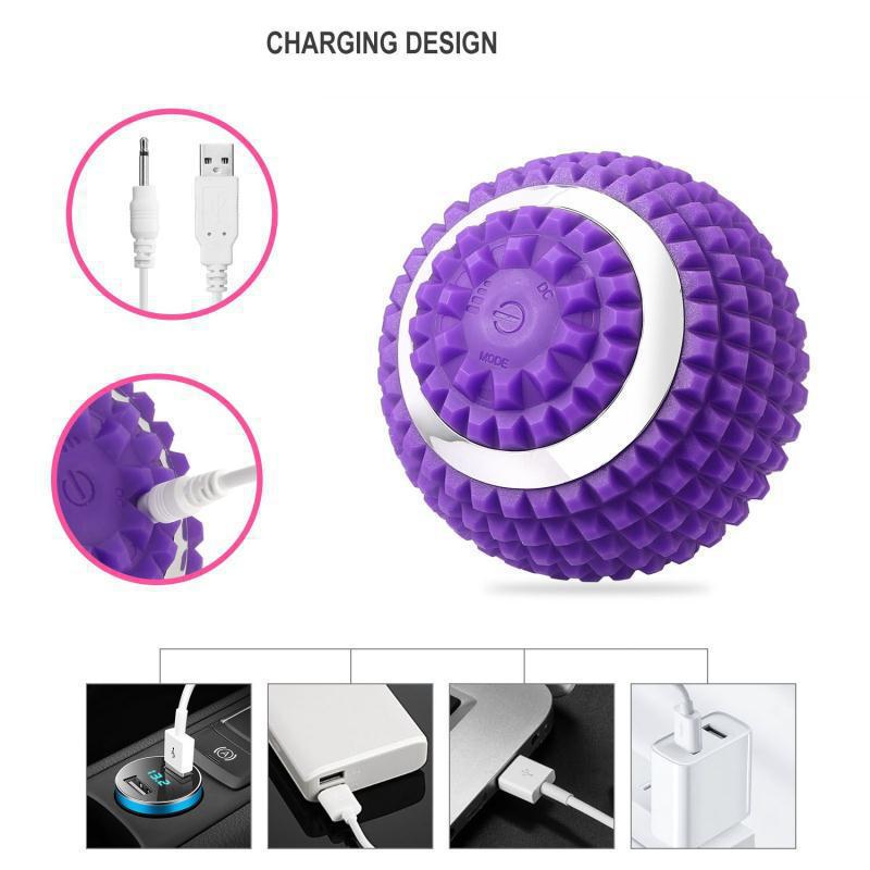Electric Massage Ball Fitness Roller With 4-Speed Intensity Settings
