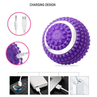 Electric Massage Ball Fitness Roller With 4-Speed Intensity Settings