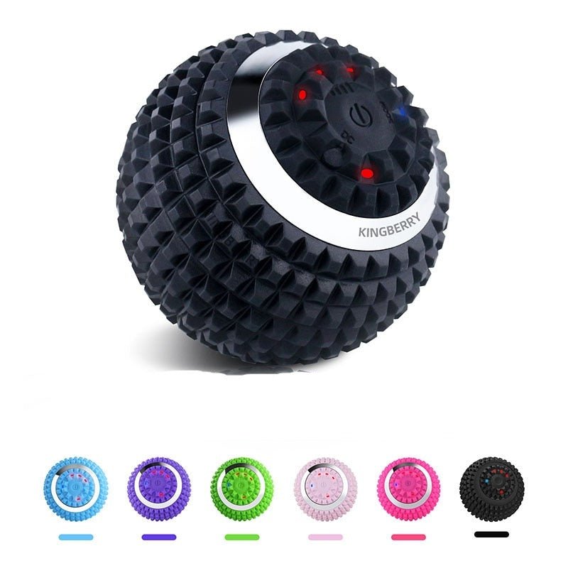 Electric Massage Ball Fitness Roller With 4-Speed Intensity Settings