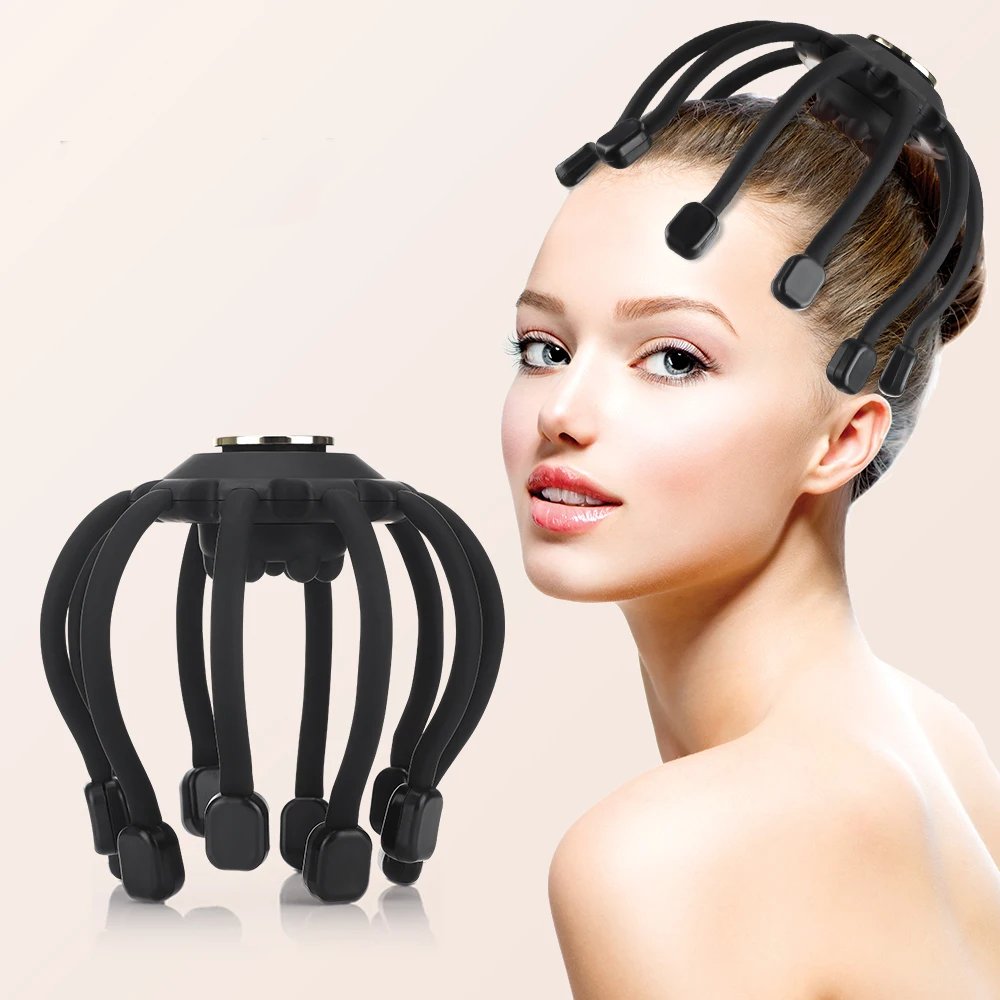 Electric Scalp Massager Rechargeable Octopus Claw Hair Stimulator