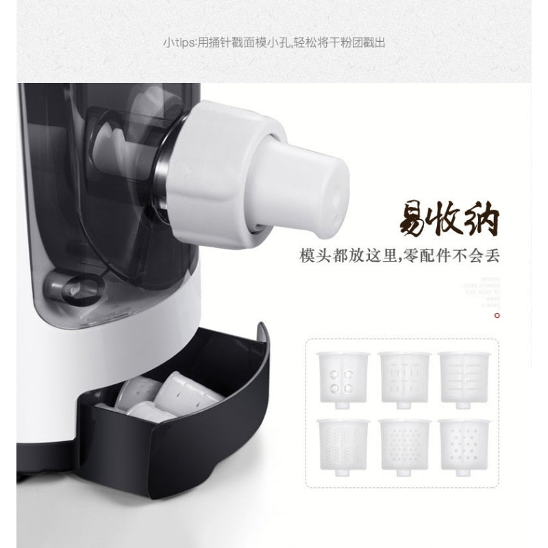 Electric Pasta Maker 180W With 6 Noodle Shaping Discs