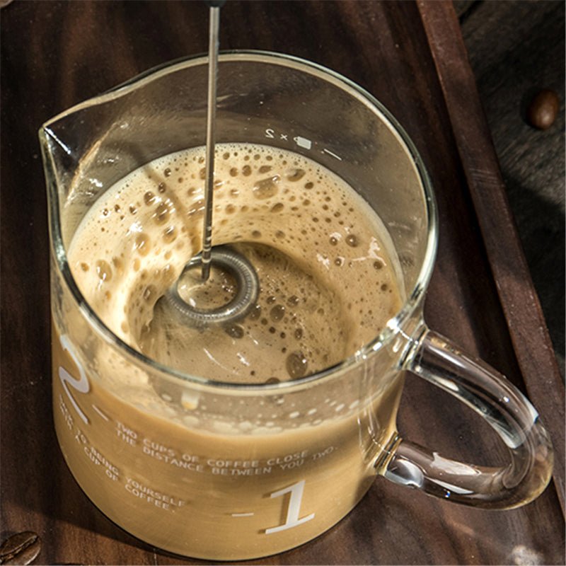Electric Milk Frother Stainless Steel Handheld Mixer For Coffee Foam