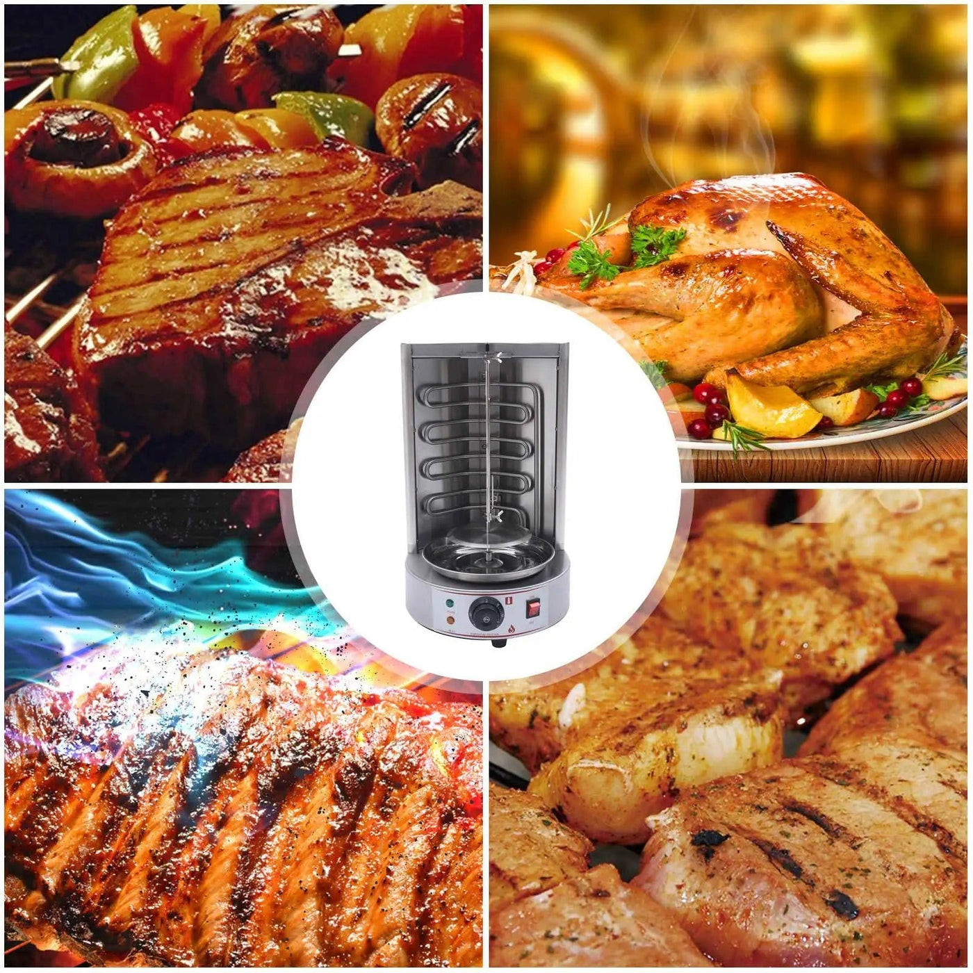 Electric Shawarma Machine Vertical Broiler Stainless Steel Grill