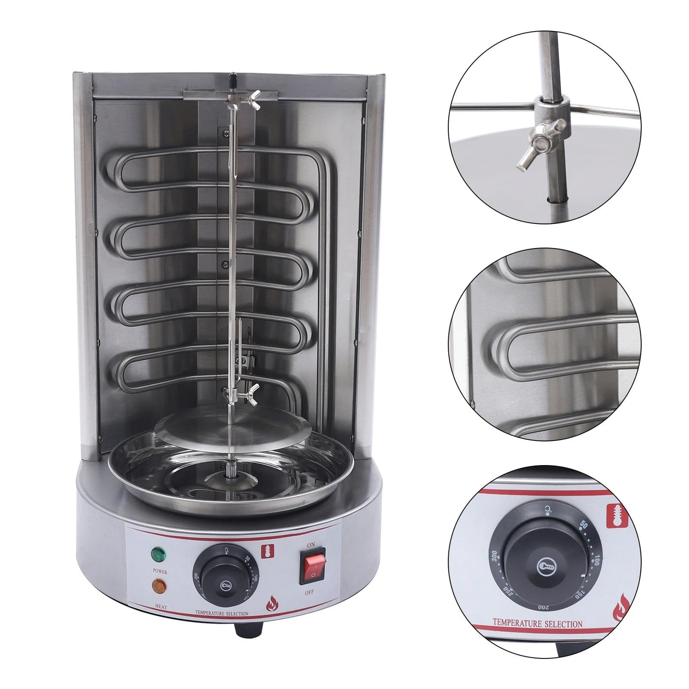 Electric Shawarma Machine Vertical Broiler Stainless Steel Grill