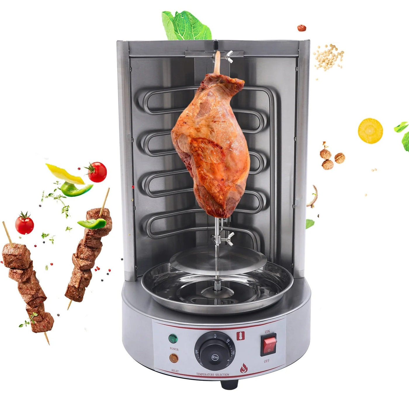 Electric Shawarma Machine Vertical Broiler Stainless Steel Grill