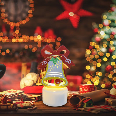 LED Christmas Candle Lamps With Santa Snowman Tree Night Lights