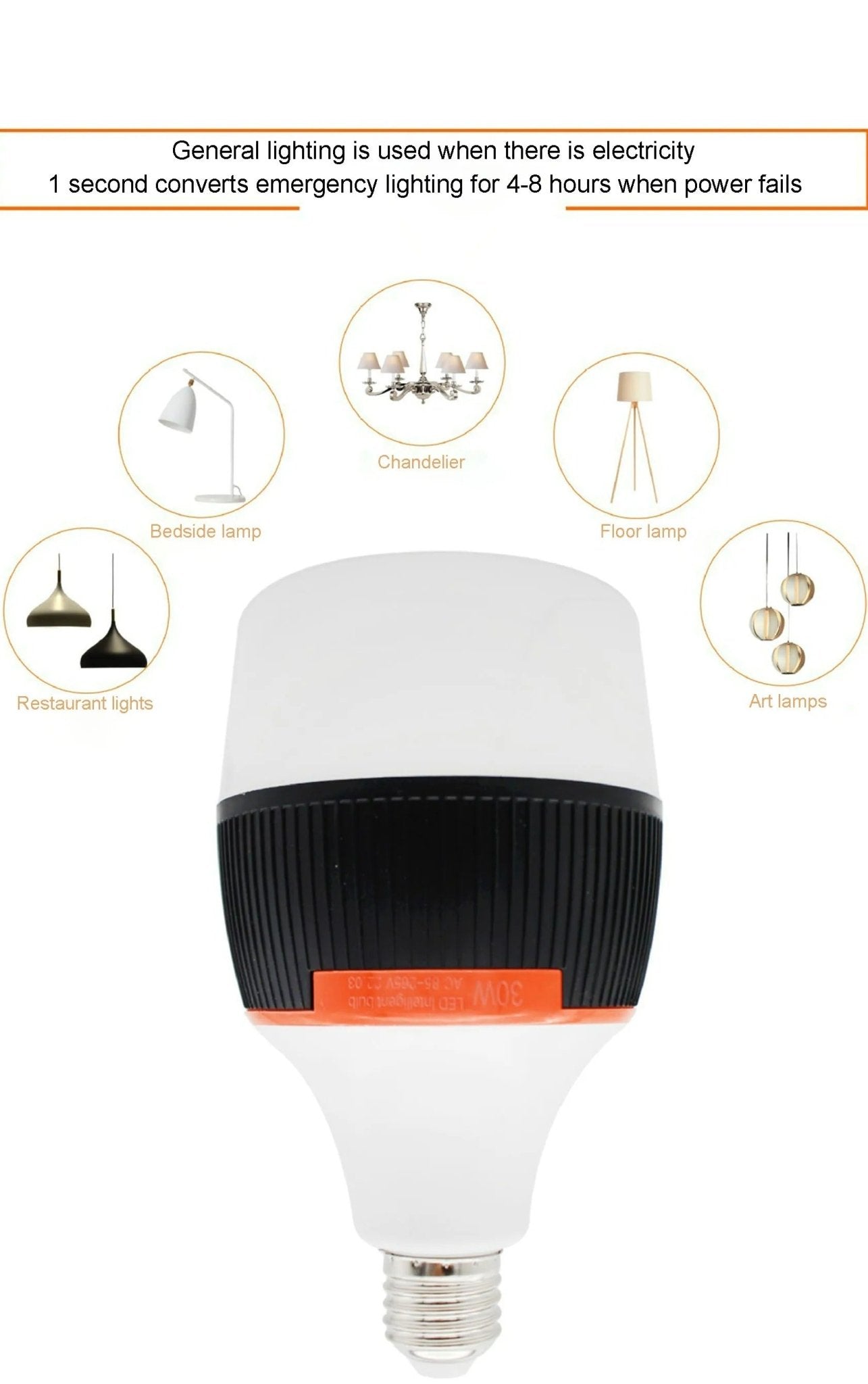 Emergency LED Bulb 8000K Detachable Energy Saving Camping Light