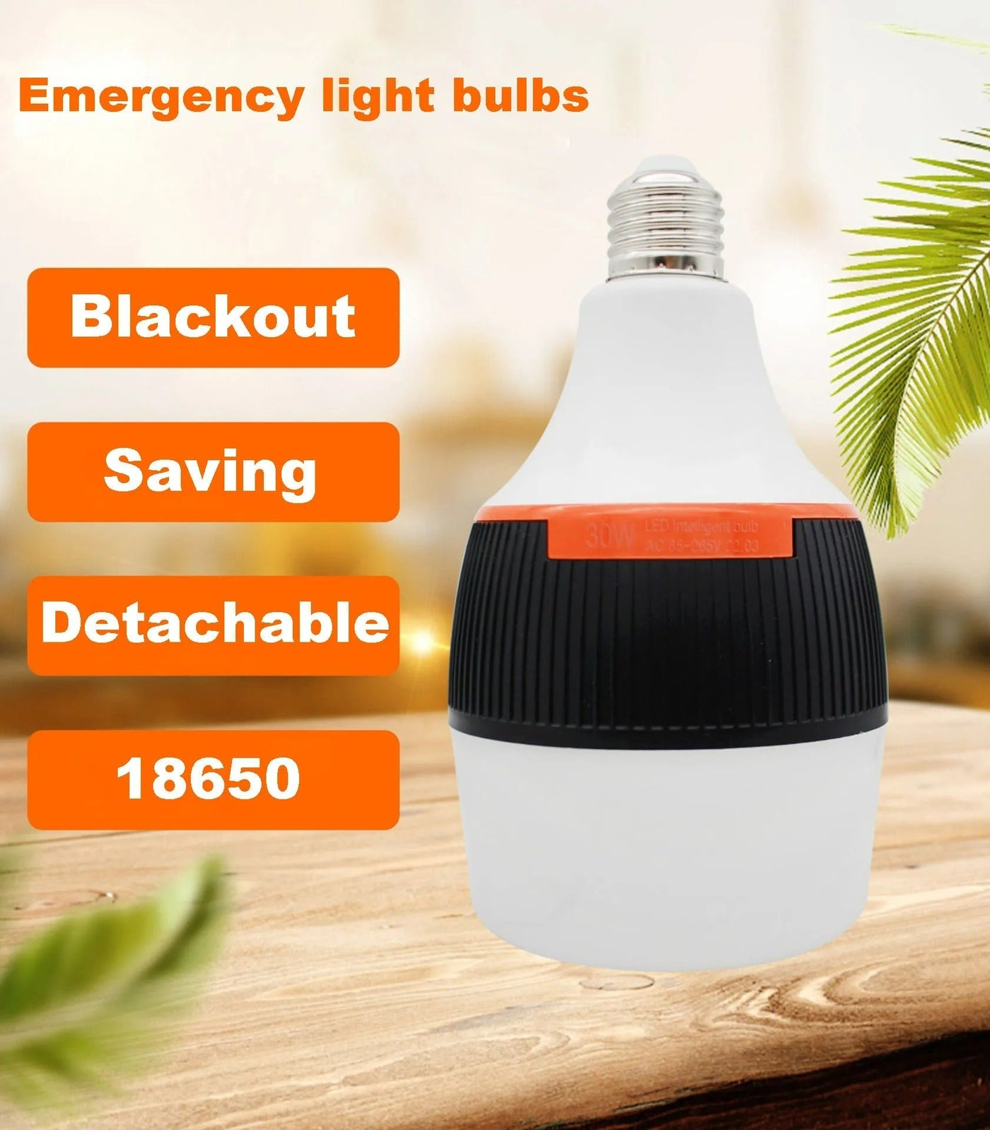 Emergency LED Bulb 8000K Detachable Energy Saving Camping Light