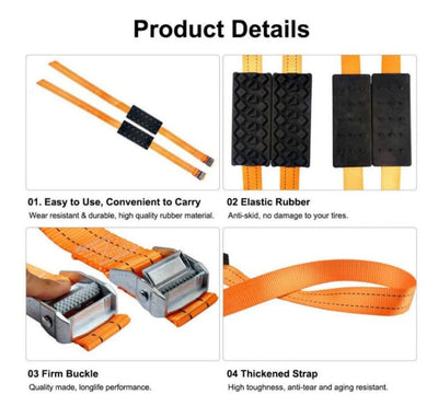 Emergency Tire Grippers Durable PU Anti Skid Traction Blocks For Snow Mud