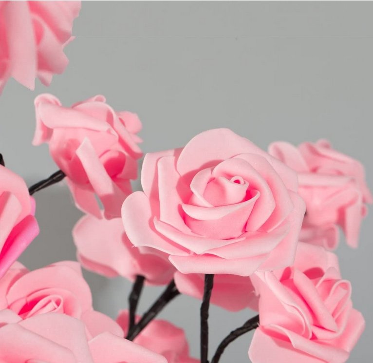 Enchanted Rose Tree Lamp Warm White LED Bonsai Night Light