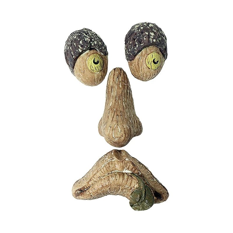 Enchanted Tree Face Decoration Outdoor Old Man Tree Sculpture