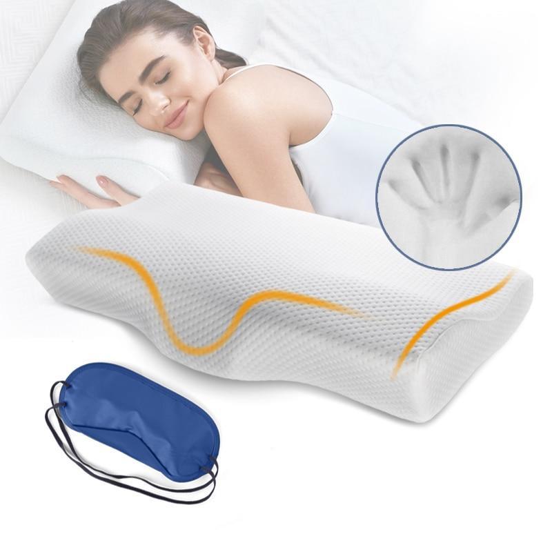 Ergonomic Memory Foam Neck Pillow For Comfortable Cervical Support
