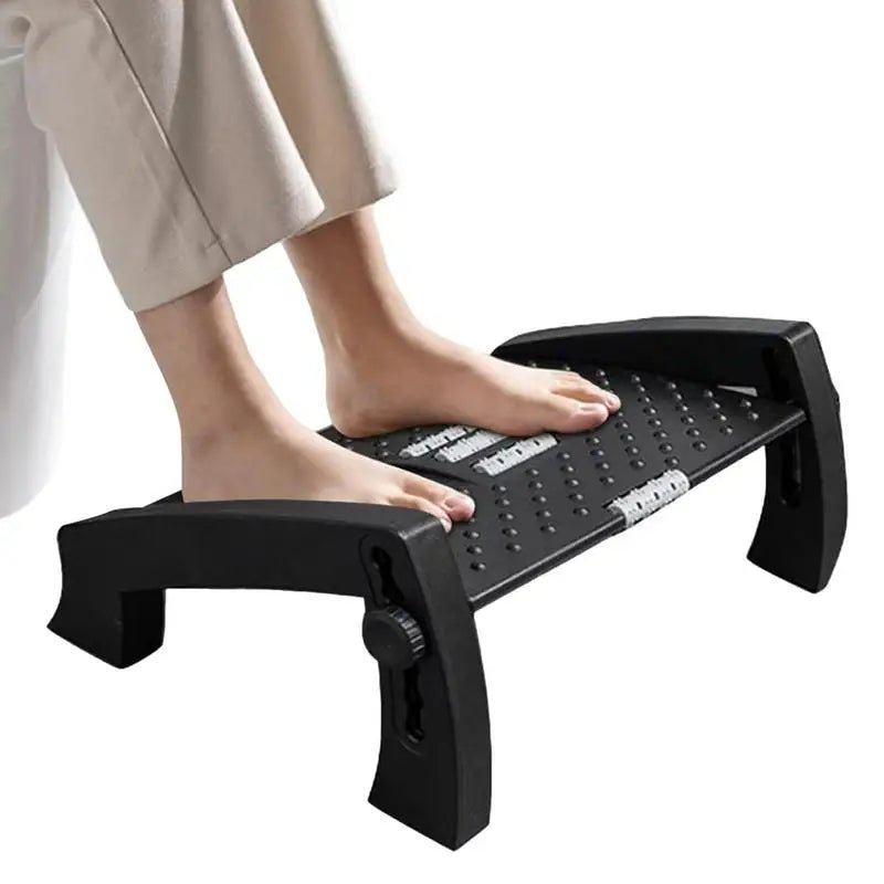 Ergonomic Office Footrest Adjustable Height Comfortable Under Desk Support