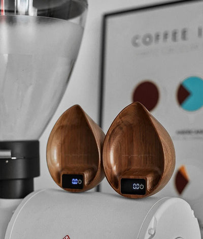 Espresso Scale With LED Display And Walnut Bean Tray Accurate Measurement