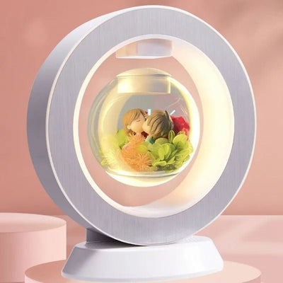 Magnetic Levitation Flower Night Light With 3D Immortal LED Design