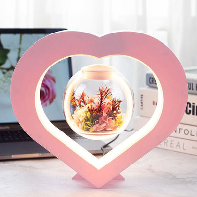 Magnetic Levitation Flower Night Light With 3D Immortal LED Design