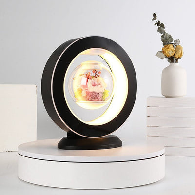 Magnetic Levitation Flower Night Light With 3D Immortal LED Design